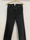 VTG Wah Maker XS 26x29 Frontier Pants Black Canvas Cinched Button Fly USA 90s