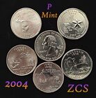 2004 P State Hood Quarters Set  U.S. Mint Coins Rolls 5 Coin Set