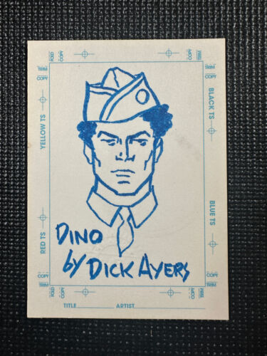 New Listing1998 Marvel Silver Age - Sketchagraph Sketch Card Dino by Dick Ayers