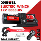 X-BULL 3000LBS Winch Electric Winch 12V Synthetic Rope Wireless Remote  ATV UTV