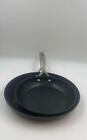 Le Creuset Toughened N13032 Black Enameled 12 Inch Non-Stick Fry Pan Lot Of 2