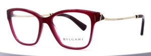 BVLGARI 4182-B 5333 Red Womens Square Full Rim Eyeglasses 51-16-140 B:40