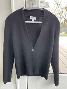Charter Club Black 2-Ply Cashmere Single Button Cardigan Sweater Size Small