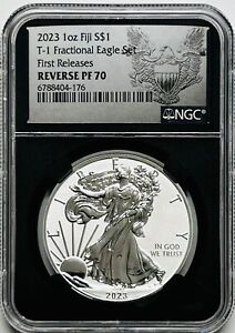 2023 T-1 FIJI $1 1 OZ FRACTIONAL SILVER EAGLE NGC REVERSE PF70 1ST RELEASES COIN