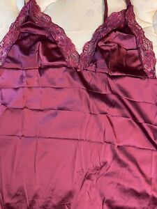 ADOME Women's XXL  Nightgowns Honeymoon Lace Sexy Lingerie Dark Red Maroon NWT