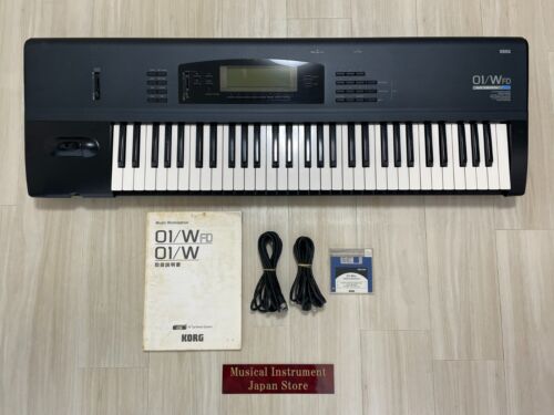 Korg 01/W FD 61-Key Keyboard Synthesizer with Power Cable Used from Japan