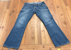 Vintage Guess Blue Falcon Boot Cut Distressed Cotton Jeans Men's Size 34