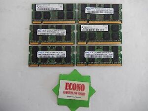6GB (6X1GB) PC2-5300 2xR8 DDR2 RAM Memory For Laptop