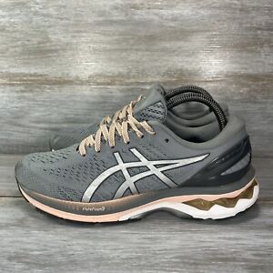 Asics Womens Gel Kayano 27 Gray Running Shoes Sneakers Size 9