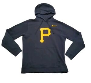 Nike Sweatshirt Mens Size Large Black Long Sleeve Hoodie Pittsburgh Pirates MLB