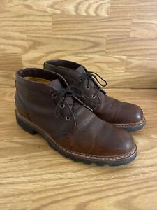 Chippewa Sportility Brown Leather 25955 Chukka Work Boot Mens 13W Vibram Lace Up