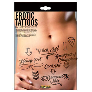 Adult Erotic Tattoo's Assorted Pack