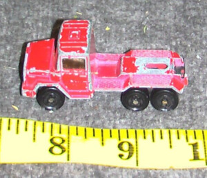 Majorette 1/64 scale diecast Red Magirus Semi Truck tractor trailer tractor only