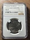 POLAND 1995 MW 2 ZLOTY COIN KATUN FOREST MASSACRE CERTIFIED NGC MS67