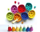 Sorting Felt Bowls Toy, Counting, Montessori Sensory Play, Colour, Educational