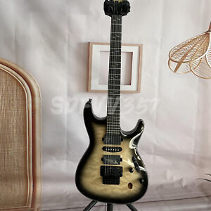 New Listing6 String Quilted Maple Top Electric Guitar HSH Pickups FR Bridge Basswood Body