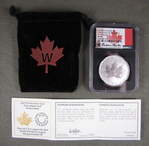 2021 W Canada $5 Maple Leaf Tailored Specimen Silver Coin NGC SP70 FDOI Taylor 3