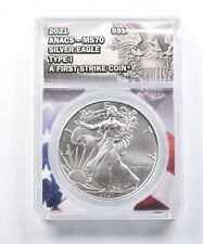 MS70 2021 American Silver Eagle - First Strike - T1 - Graded ANACS *523