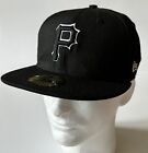 New Era Pittsburgh Pirates MLB Baseball Black Fitted Cap Hat - Size 7 1/4