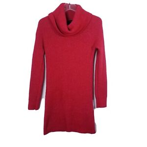 Freepress Sweater Dress Women Size XS Red Turtleneck Knit Long Sleeve
