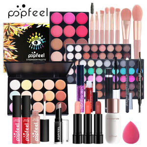 POPFEEL 35PCS Professional Makeup Kit Set Blushes Lipstick Eyeshadow Palette USA
