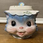Lefton Miss Priss Cookie Jar 1502 Anthropomorphic Cat Ceramic Vintage Kitchen