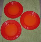 New ListingSet Of 3 Le Creuset Flame Orange 12 Inch Dinner Plates Volcanic ? Ombre?