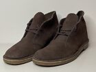 CLARKS Leather Bushacre 2 Beewax Men's Chukka Boots US Size 11 M Brown