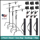 3-pack 10' Heavy Duty C Stand Century Stand for Aputure 120d 300d ii 300x Godox