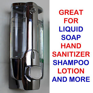350ml Wall Mount Soap Sanitizer Bathroom Washroom Shower Shampoo Dispenser NEW