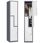 Metal Lockers 2 Doors Storage Cabinet for School Hospital L Shape for Employees