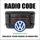 UNLOCK NAVIGATION VW RADIO CODES FULL SERIES RNS510 RCD510  RCD300 FAST SERVICE