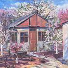 painting art impressionism vintage Spring landscape original oil on canvas decor