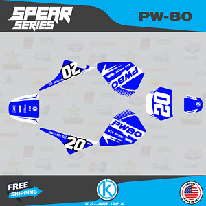 Graphics Kit for Yamaha PW80 (1990-2023) PW-80 PW 80 Spear Series- Blue White