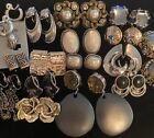 Lot Of 17 VTG -silver Gold Tone Earrings Bergere, Carolee ,coventry, Napier, AK