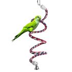 ® Bird Rope Perch,Spiral Cotton Parrot Swing Climbing Standing Bird Toys with...