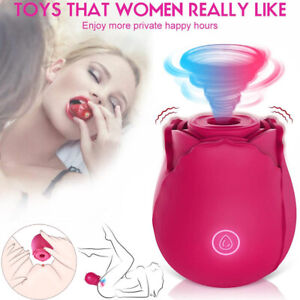 Rose Sucking Vibrator Clit Sucker Dildo Women G-Spot Massager Sex Toy for Women