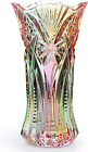 Crystal Glass Colorful Vase,Glass Flower Vase Decor for Home Dining Table Living