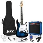 LyxPro Beginner 39” Electric Guitar & Electric Guitar Accessories - Blue
