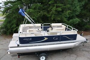 New  16 ft  pontoon boat with electric 7.5 Merc Avatar or get with a  25 hp gas