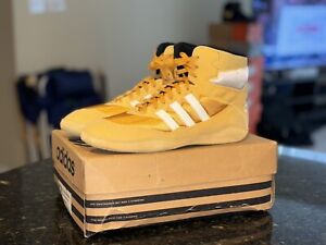 1995 Adidas Absolute Vintage Wrestling Shoes Size 10 Gold/White NIB