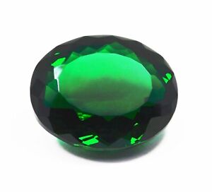 NATURAL CERTIFIED 88.35 CT OVAL CUT GREEN COLOMBIAN EMERALD LOOSE GEMSTONE`