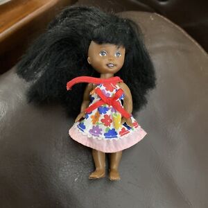 New ListingSmall 4'' Plastic mini M & C DOLL AA Black/Molded With Outfit  C
