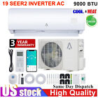 Hot 9000 BTU Split Air Conditioner Heat Pump 19 SEER2 INVERTER AC Ductless 110V