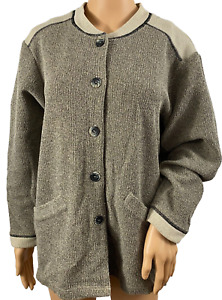 Vintage Molto Fino Sz M Women's Cardigan Button Front Sweater Pockets Hong Kong
