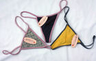 Three Cute Very Lowrise Thongs by Rebecca Lingerie - Size XL