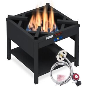 200,000BTU Single Propane Burner For Outdoor Cooking Gas Stove Turkey Fryer