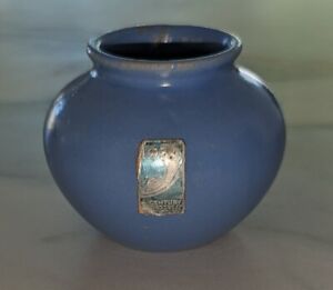 Arts & Crafts Pottery 1934 Chicago World's Fair Aqua Vase