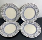 Vtg English Ironstone Provence Blue Floral 7.5 in. Salad Plates- 4