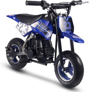 MotoTec 50cc 2-Stroke Kids Supermoto Gas Dirt Bike - DB-02 - Multi Colors